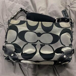 Coach Black and Gray Shoulder Bag